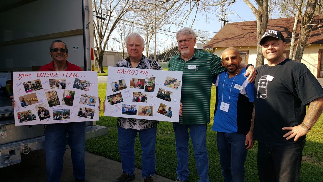 Volunteers bringing signs of Agape Love to our Brothers in White